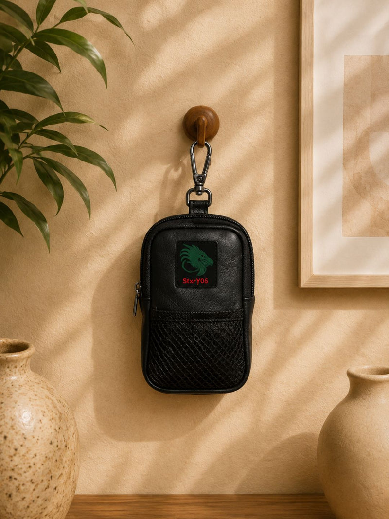 Genuine Leather Small Sized Golf Ball Pouch Can Attach It To Your Belt Loop