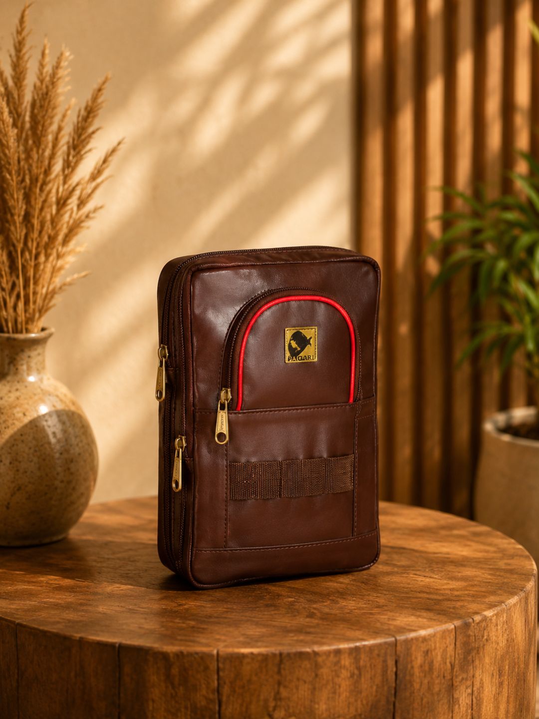 Genuine Leather Golf balls Carry Case Can Attach It To Your Belt Also