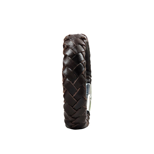 Genuine Leather Bracelet With Magnet Closure-Brown