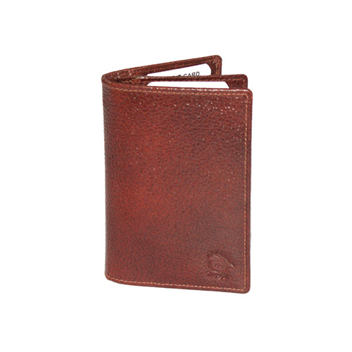 GENUINE LEATHER TRIFOLD CARD CASE FOR ACCOMODATING MULTIPLE CARDS
