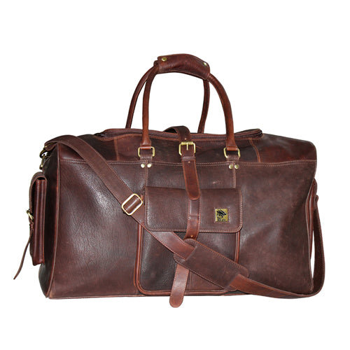 Genuine Leather Oil Pull-up Luxurious Travel Duffle Bag