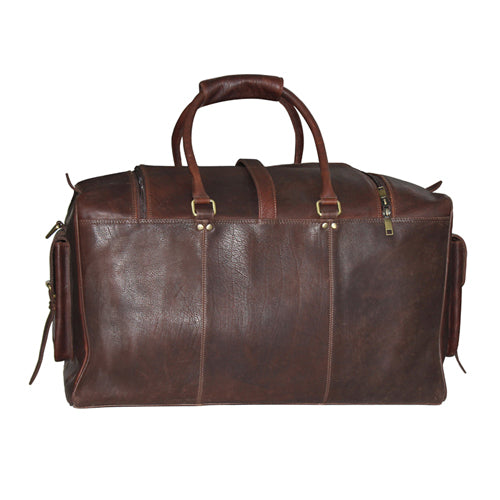 Genuine Leather Oil Pull-up Luxurious Travel Duffle Bag