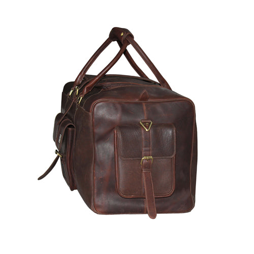 Genuine Leather Oil Pull-up Luxurious Travel Duffle Bag