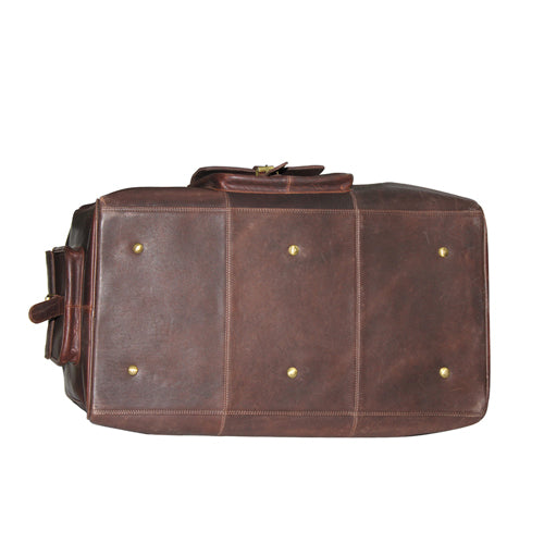 Genuine Leather Oil Pull-up Luxurious Travel Duffle Bag