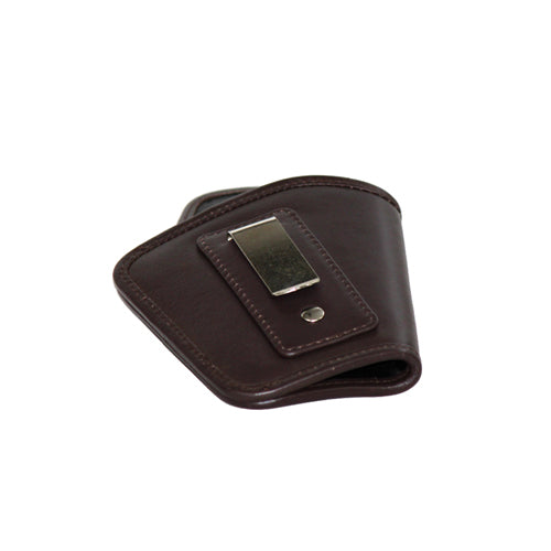 Genuine Leather Pistol Case With Belt Clip At Back