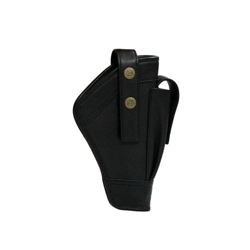 Genuine Leather Gun Holster With Additional Magazine Slot