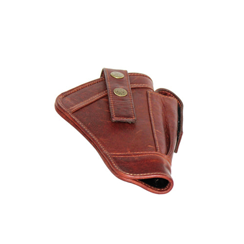 Genuine Leather Gun Holster With Additional Magazine Slot