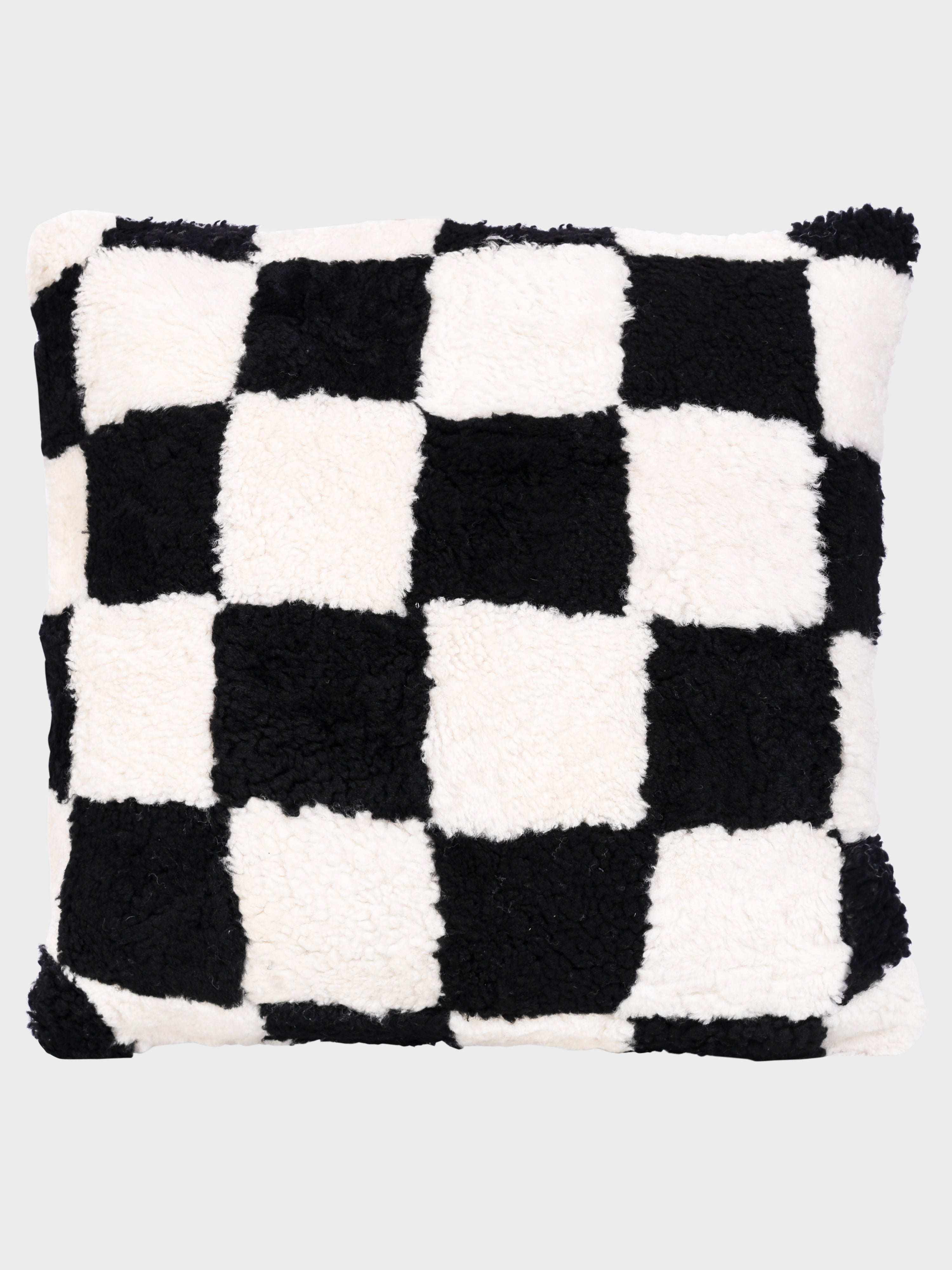Front - Genuine Fur , Patchwork , Back - Genuine Leather , Luxurious Cushion Cover With Cushion