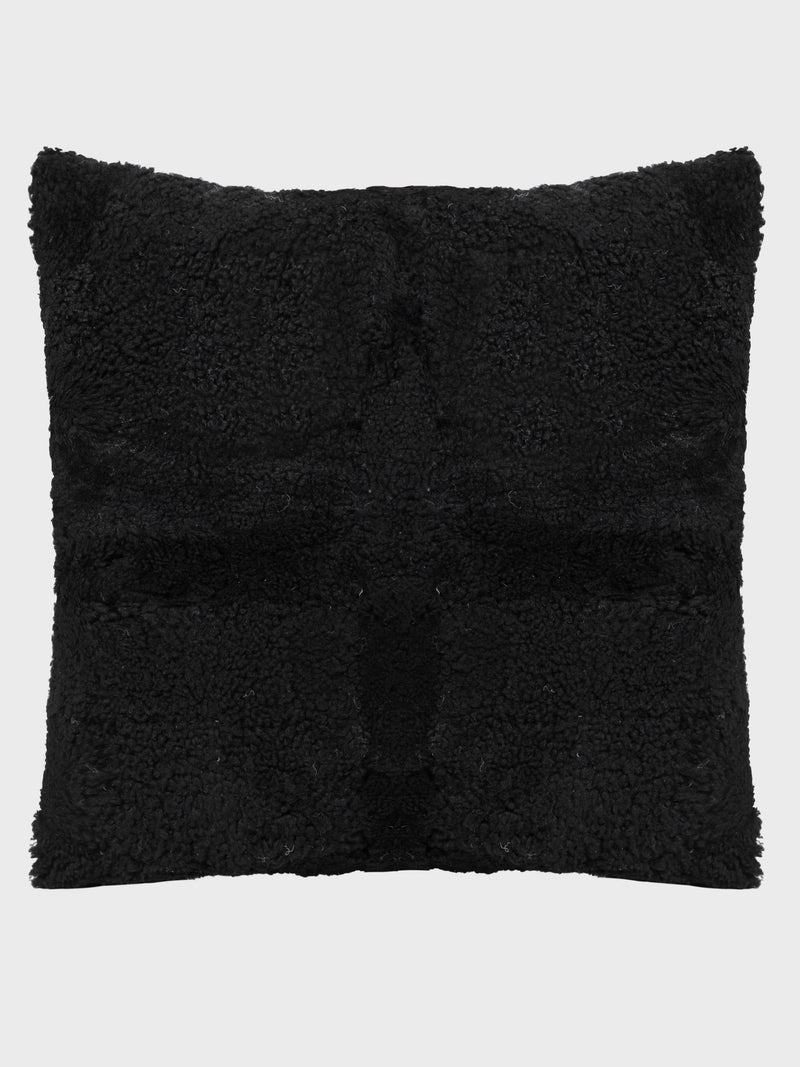 Front - Genuine Fur , Patchwork , Back - Genuine Leather , Luxurious Cushion Cover With Cushion
