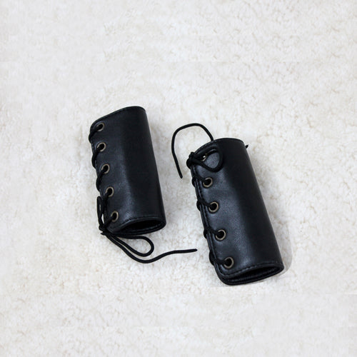 BIKER GENUINE LEATHER HANDLE GRIP LENGTH 5 INCHES