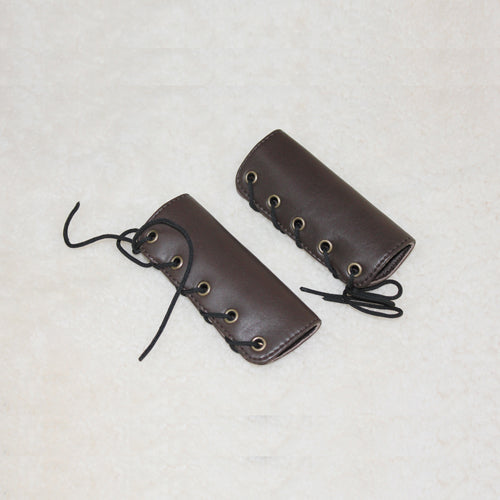 BIKER GENUINE LEATHER HANDLE GRIP LENGTH 5 INCHES