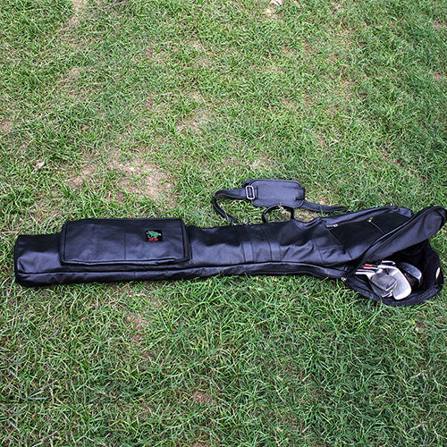 Genuine Leather Lightweight Portable Golf Clubs Carry Bag