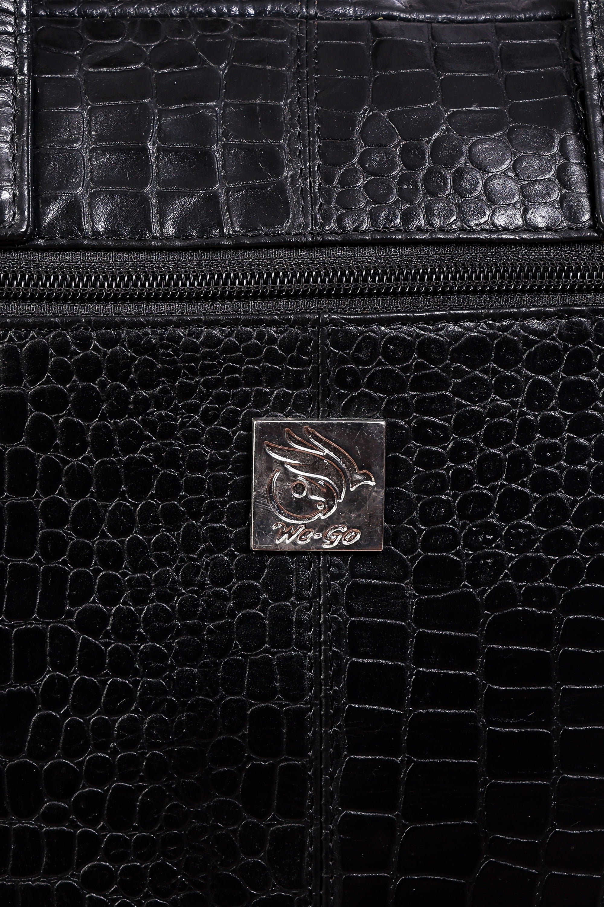 Genuine Leather Office Bag - Crocodile Embossed Print Leather Portfolio , With Adjustable Shoulder Strap , Can Accommodate 15 " Laptop