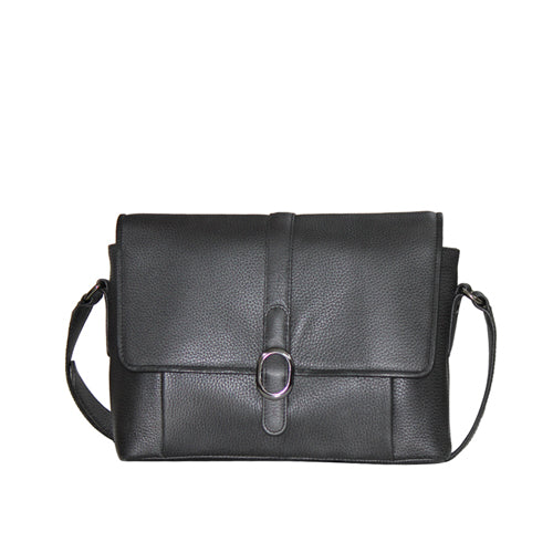 Genuine Leather Unisex Messenger Bag With Slot Inside For I Pad , Mobile