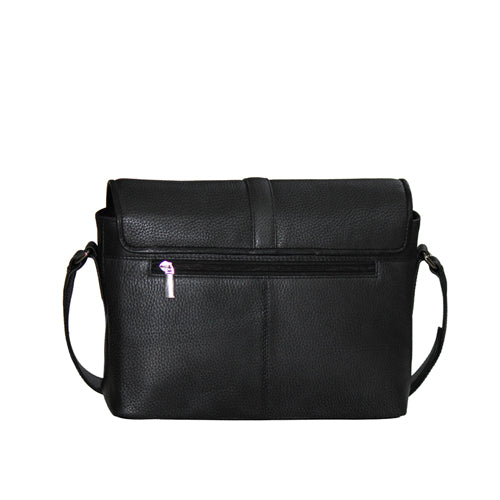 Genuine Leather Unisex Messenger Bag With Slot Inside For I Pad , Mobile