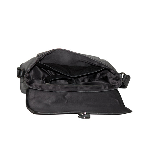 Genuine Leather Unisex Messenger Bag With Slot Inside For I Pad , Mobile
