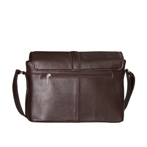Genuine Leather Unisex Messenger Bag With Slot Inside For I Pad , Mobile