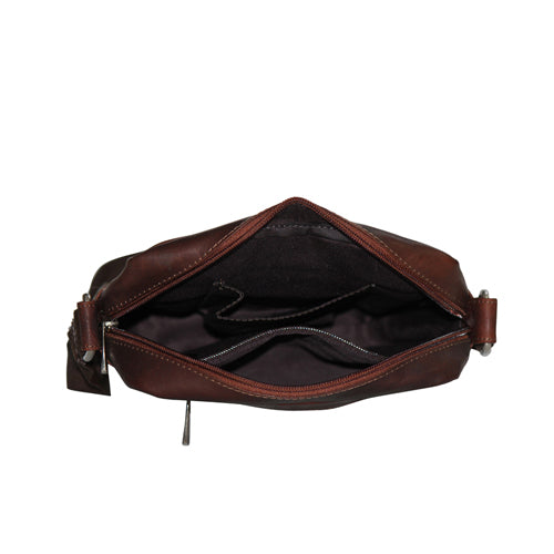 Genuine Leather Oil Pull-up Leather Travel Messenger Bag