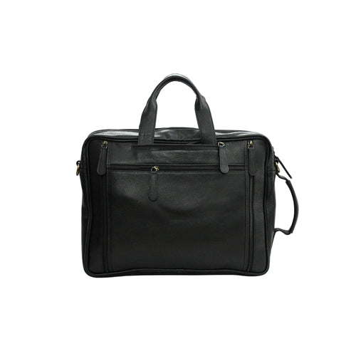 Genuine Leather Multipurpose Briefcase Bag Cum Backpack With Laptop Compartment & Adjustable Shoulder Strap