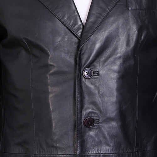 Genuine Leather , Soft Supple Light Weight Mens Leather Blazer