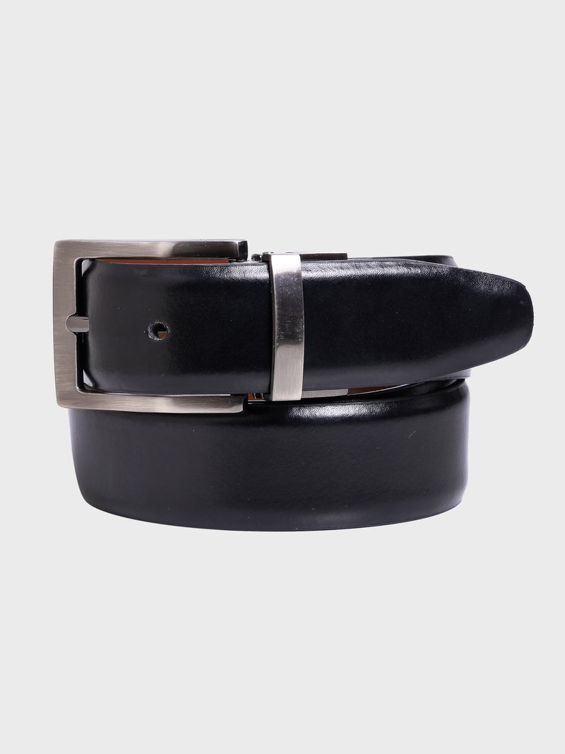 Genuine Leather - Men Formal Reviersible Belt Black / Brown - 35 mm Width