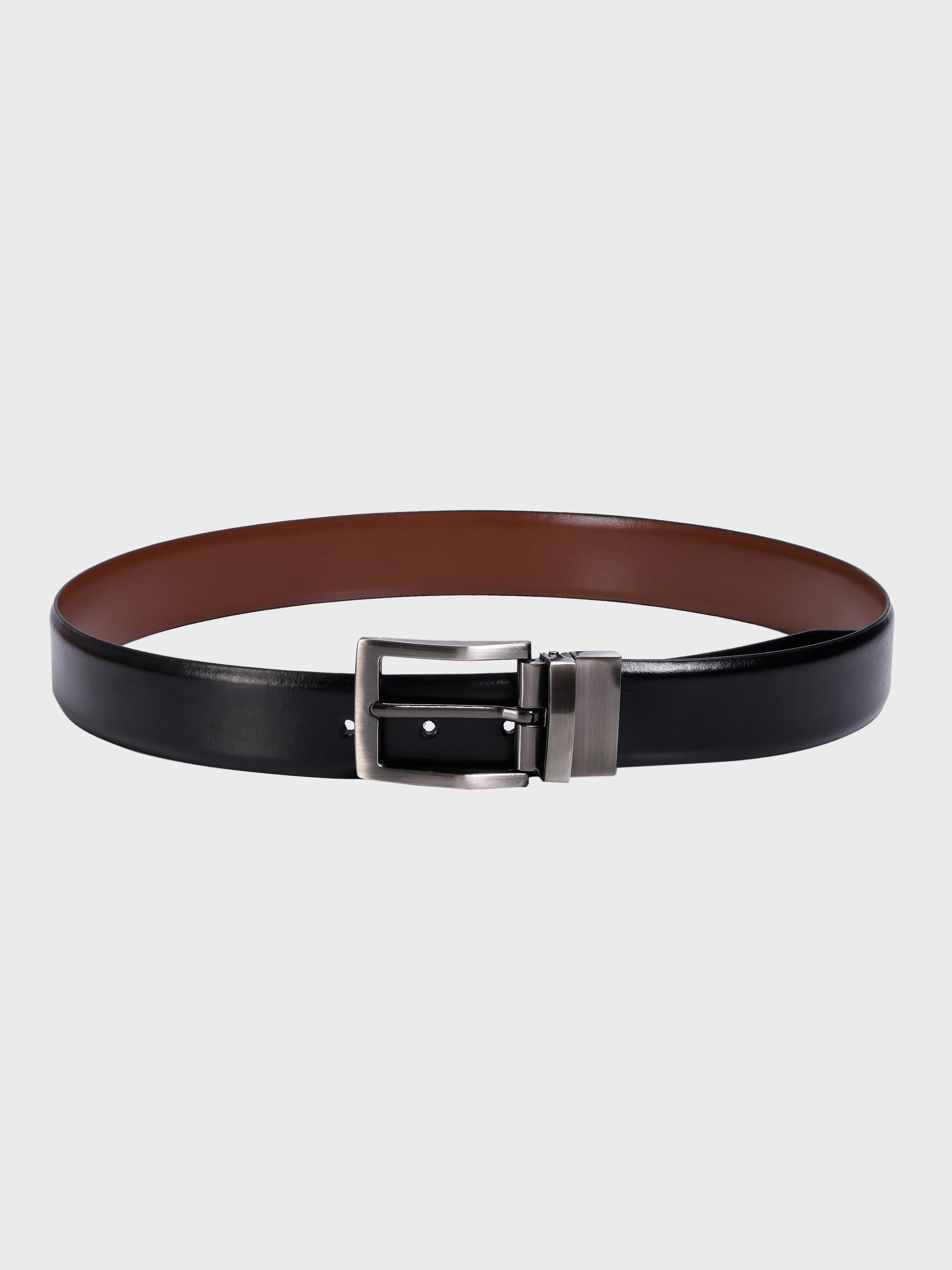 Genuine Leather - Men Formal Reviersible Belt Black / Brown - 35 mm Width