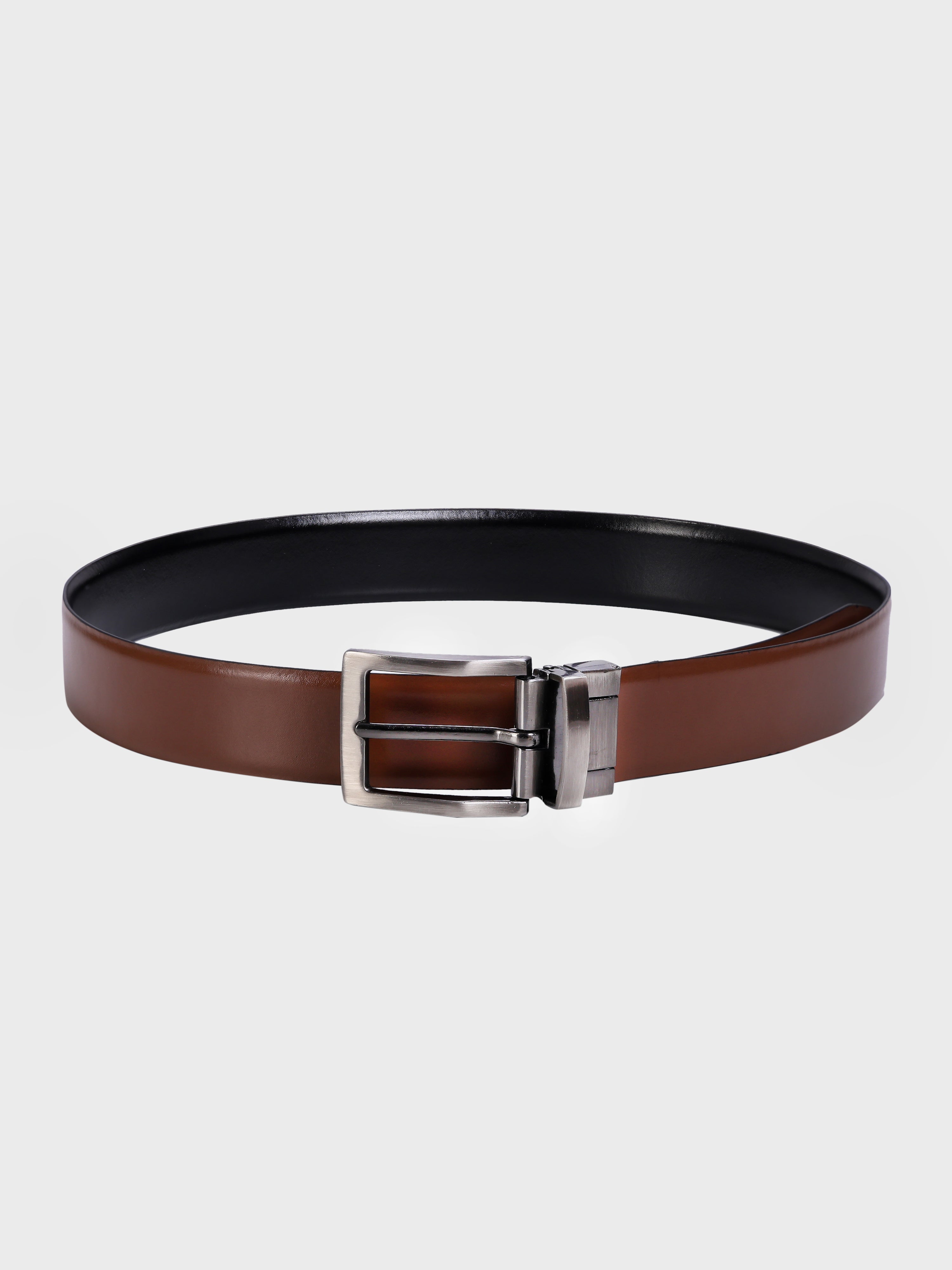 Genuine Leather - Men Formal Reviersible Belt Black / Brown - 35 mm Width