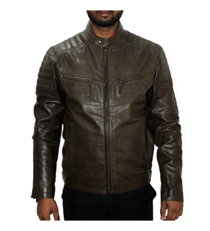 Genuine Leather Men's Jacket For Bikers