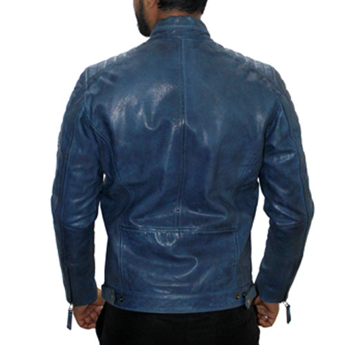 Two Tone Genuine Leather , Men's Leather Jacket