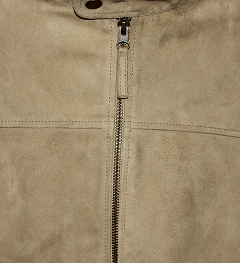 Genuine Suede Leather Classic Jacket Color Sand