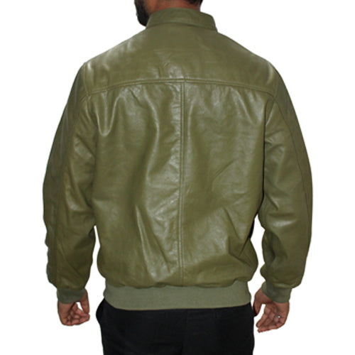 Genuine Leather Men's Bomber Jacket