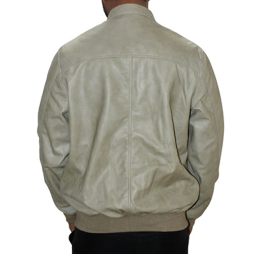 Genuine Leather Men's Bomber Jacket