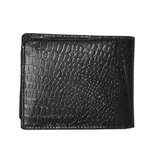 Genuine Leather - Croco Print - Mens Leather Wallet