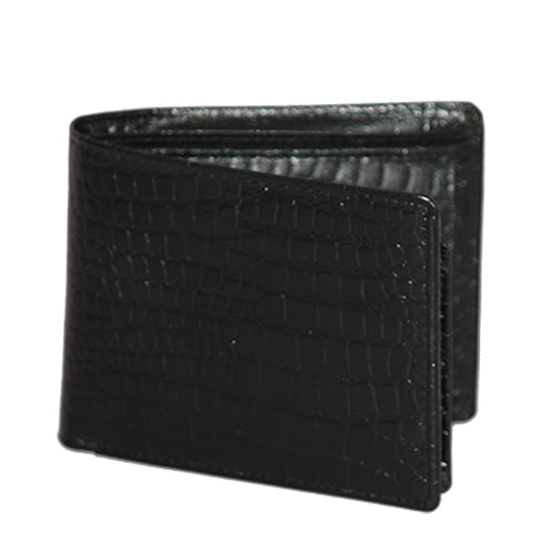 Genuine Leather - Croco Print - Mens Leather Wallet