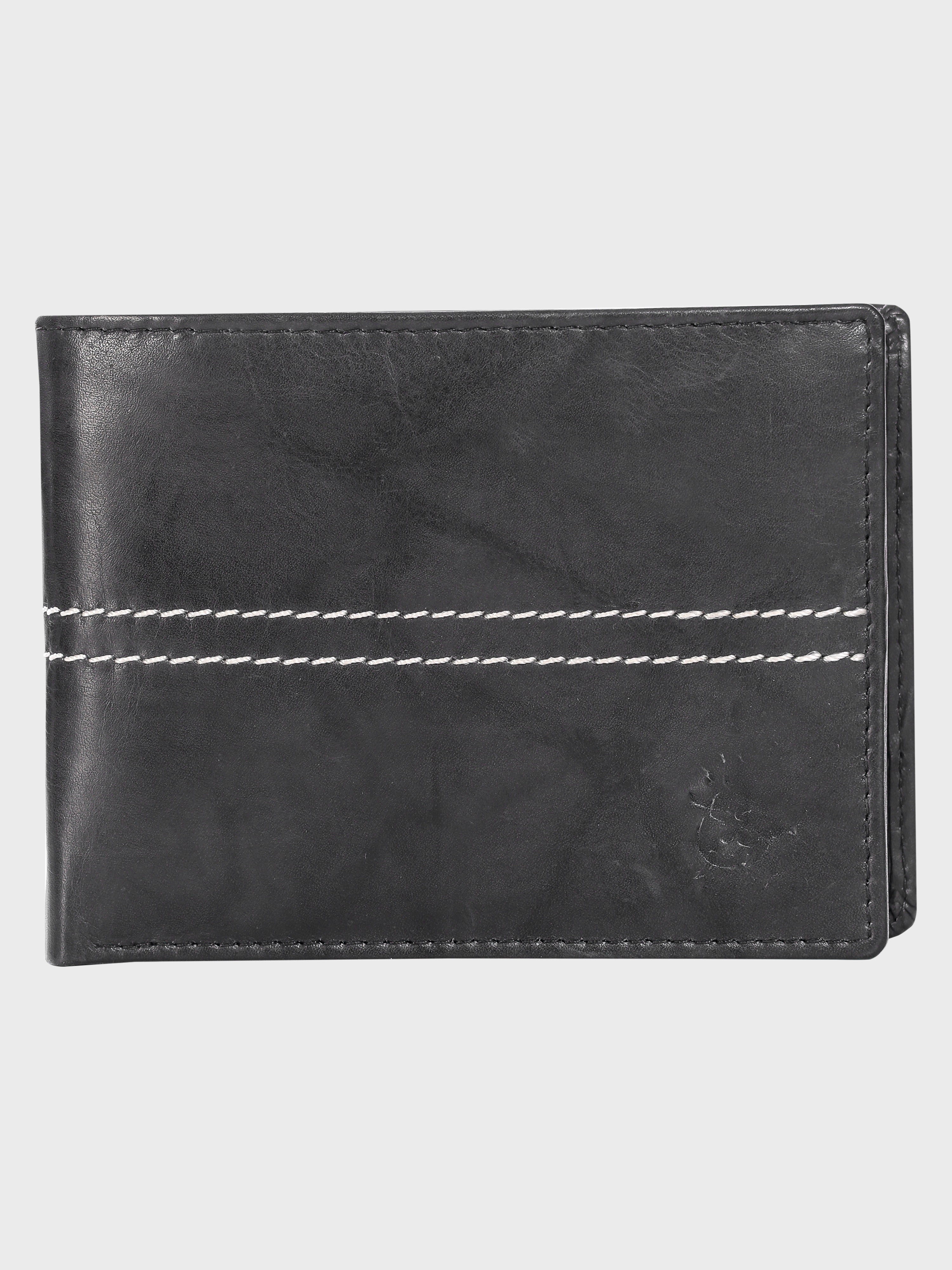 Genuine Leather , Centre Stitch Detail , Men Leather Wallet