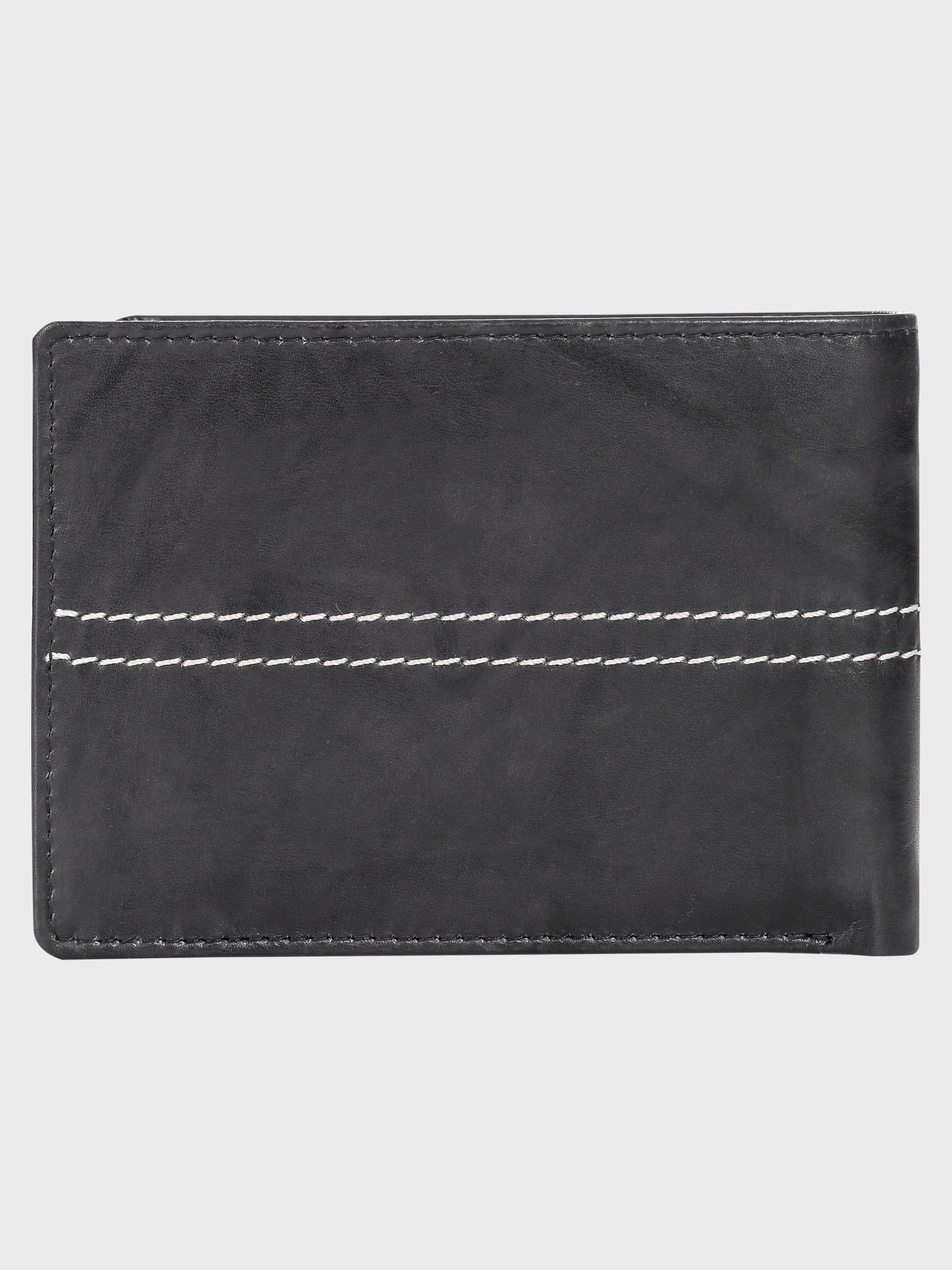 Genuine Leather , Centre Stitch Detail , Men Leather Wallet