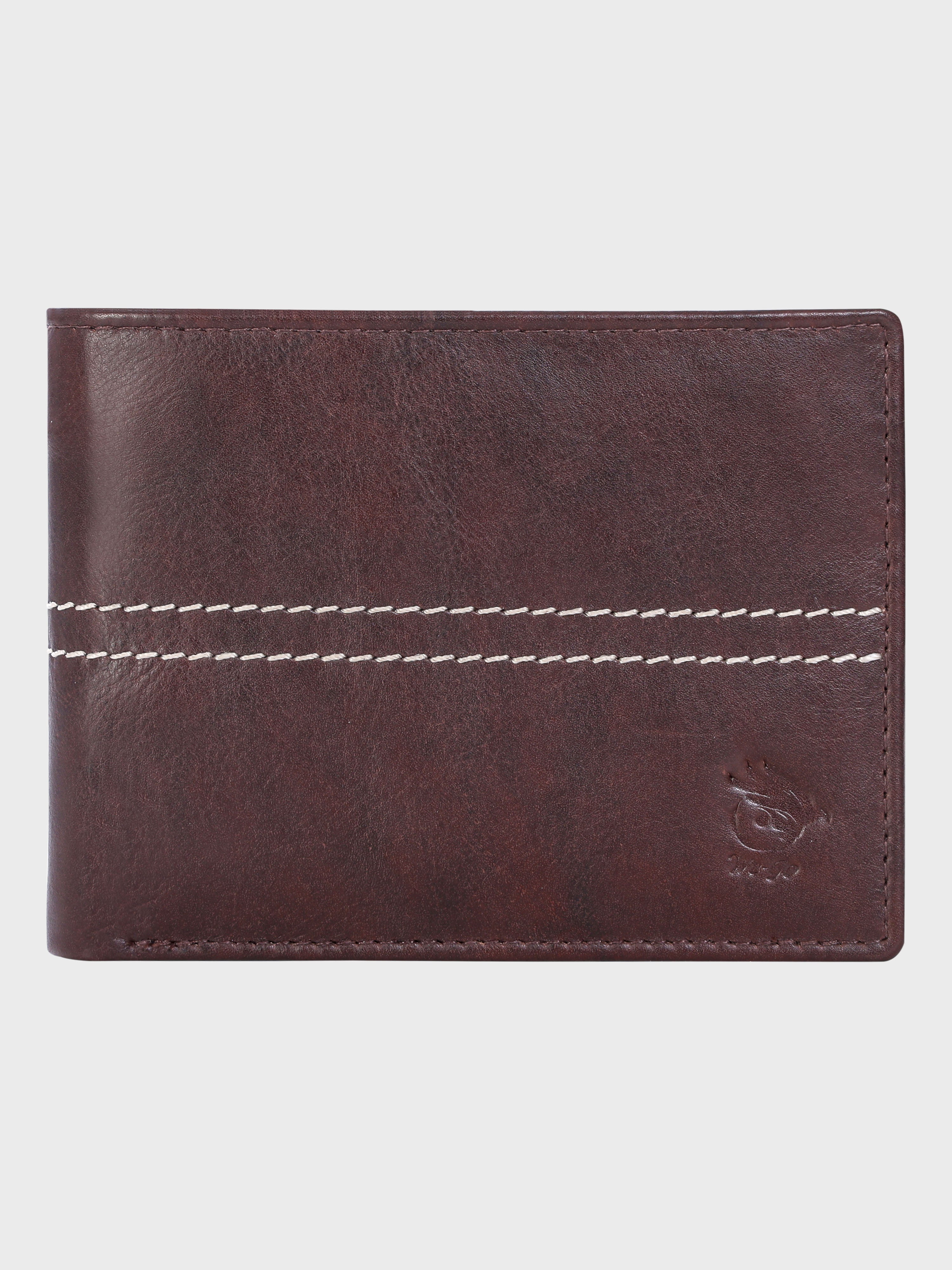 Genuine Leather , Centre Stitch Detail , Mens Leather Wallet