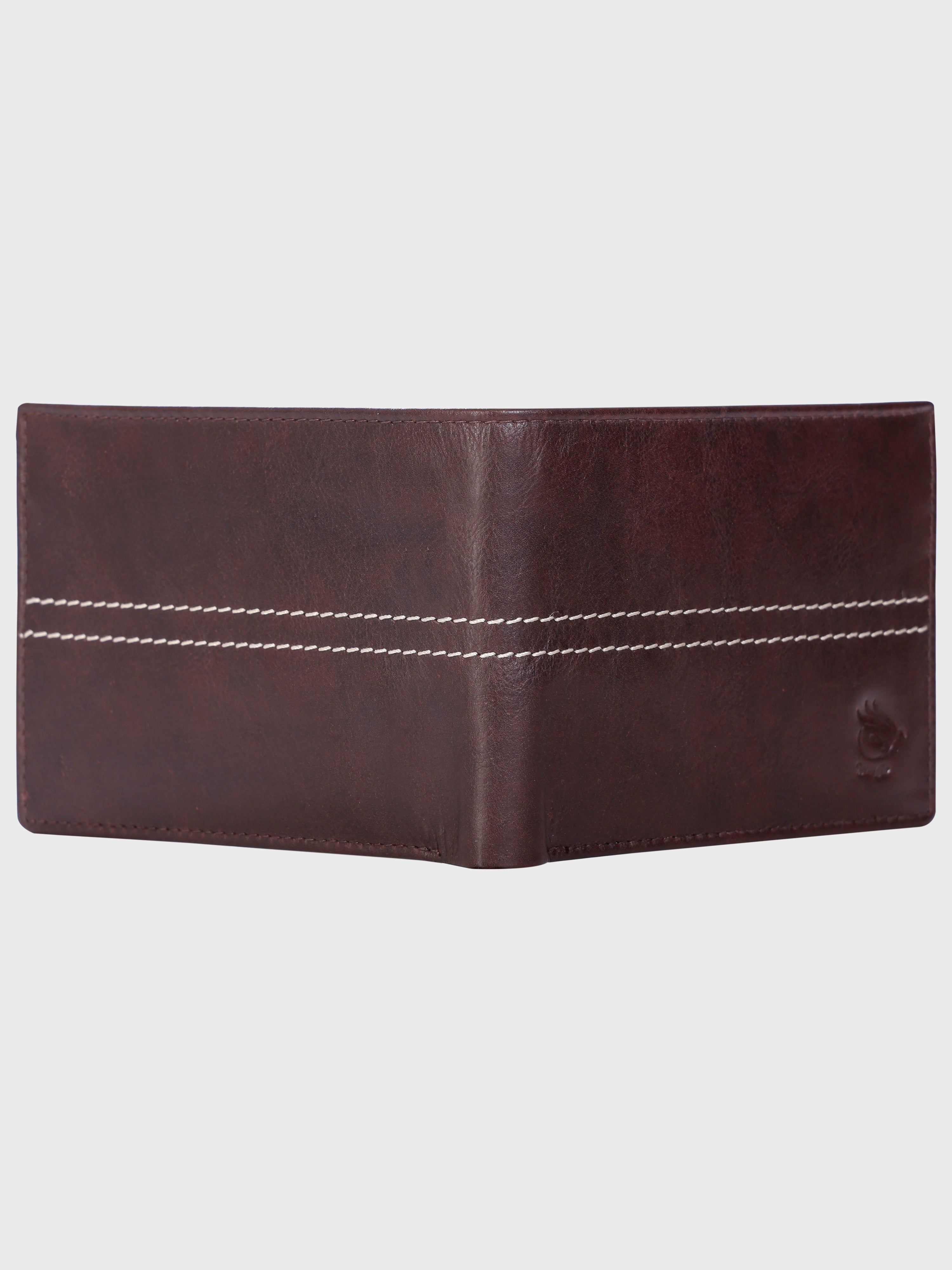 Genuine Leather , Centre Stitch Detail , Mens Leather Wallet