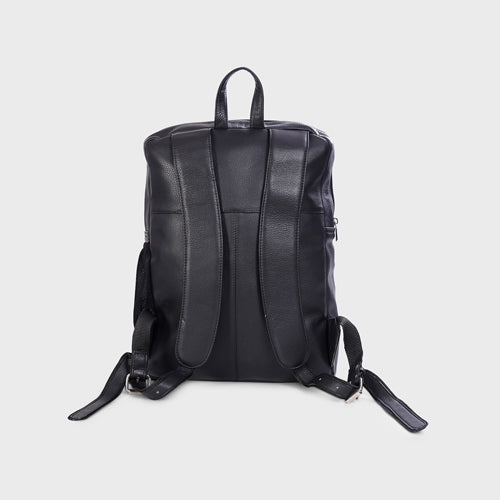 Unisex Genuine Leather Backpack ,Can Accommodate 14 " Laptop ,Have Side Bottle Holder