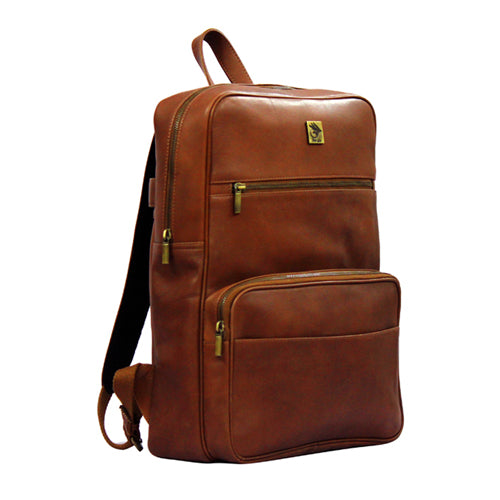 Unisex Genuine Leather Backpack ,Can Accommodate 14 " Laptop ,Have Side Bottle Holder