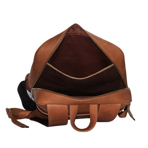 Unisex Genuine Leather Backpack ,Can Accommodate 14 " Laptop ,Have Side Bottle Holder