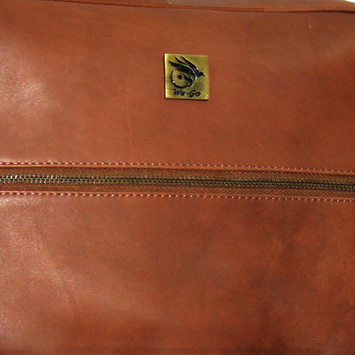 Unisex Genuine Leather Backpack ,Can Accommodate 14 " Laptop ,Have Side Bottle Holder