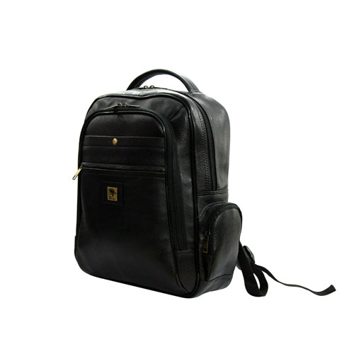 UNISEX GENUINE LEATHER MULTIPURPOSE BACKPACK WITH 14" LAPTOP COMPARTMENT