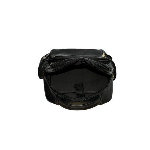 UNISEX GENUINE LEATHER MULTIPURPOSE BACKPACK WITH 14" LAPTOP COMPARTMENT