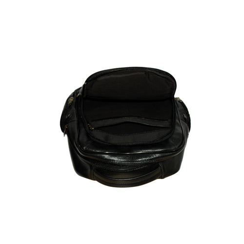 UNISEX GENUINE LEATHER MULTIPURPOSE BACKPACK WITH 14" LAPTOP COMPARTMENT