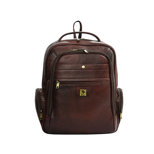 UNISEX GENUINE LEATHER MULTIPURPOSE BACKPACK WITH 14" LAPTOP COMPARTMENT
