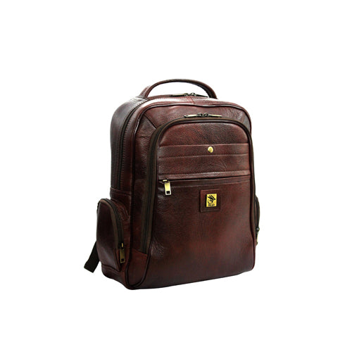 UNISEX GENUINE LEATHER MULTIPURPOSE BACKPACK WITH 14" LAPTOP COMPARTMENT
