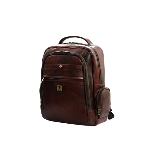 UNISEX GENUINE LEATHER MULTIPURPOSE BACKPACK WITH 14" LAPTOP COMPARTMENT