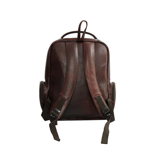 UNISEX GENUINE LEATHER MULTIPURPOSE BACKPACK WITH 14" LAPTOP COMPARTMENT