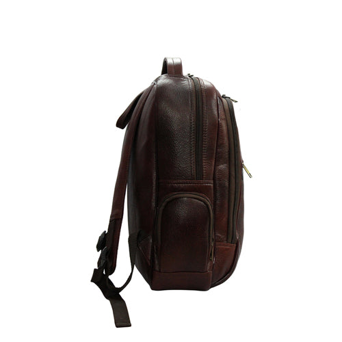 UNISEX GENUINE LEATHER MULTIPURPOSE BACKPACK WITH 14" LAPTOP COMPARTMENT
